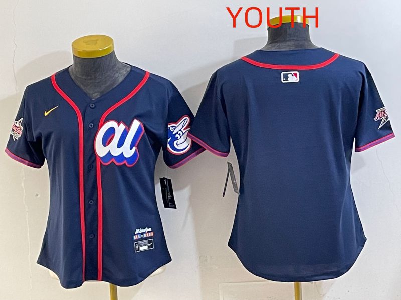 Youth 2025 Baltimore Orioles Blank Drak Blue All star Nike MLB Jersey style 02